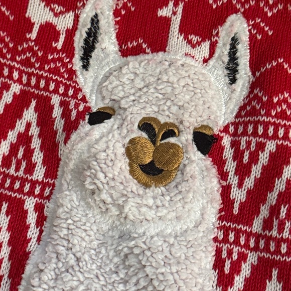 Carbon 100% Cotton Llama ‘Ugly’ Christmas Sweater, Adorable! - Picture 15 of 16
